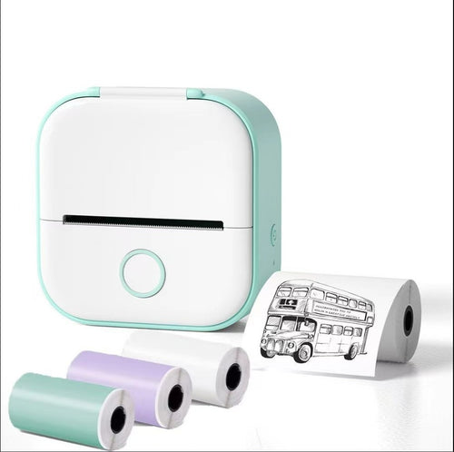 Mini Pocket Portable Bluetooth Photo Thermal Printer - Green_0